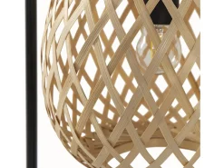 VS Venta-stock Lámpara de mesita Reiko de Bambú, diametro 50,5 cm Beige Discount
