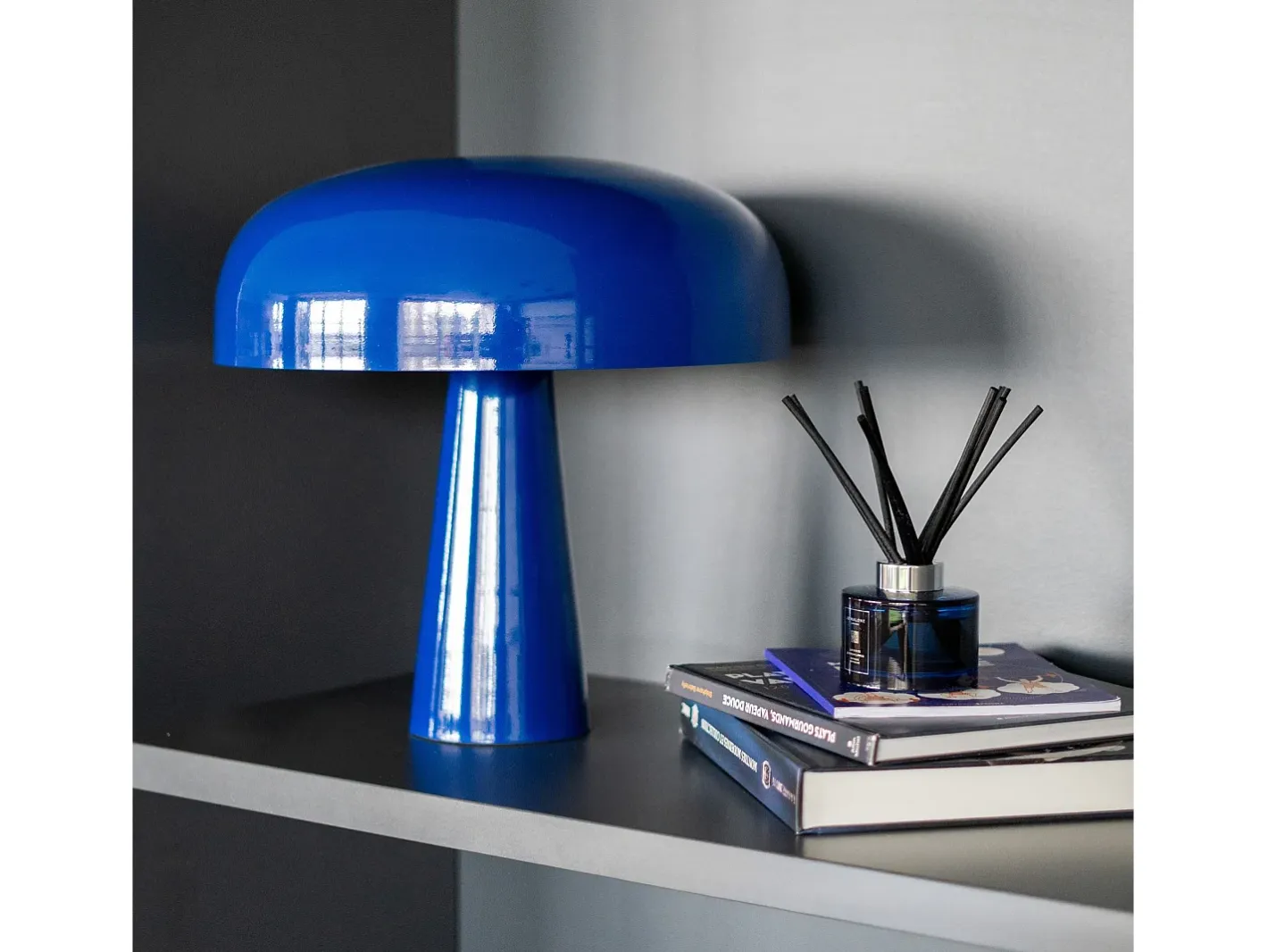 Best Rendez-Vous Déco Lámpara de metal oscuro - Livia Azul