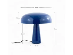 Best Rendez-Vous Déco Lámpara de metal oscuro - Livia Azul