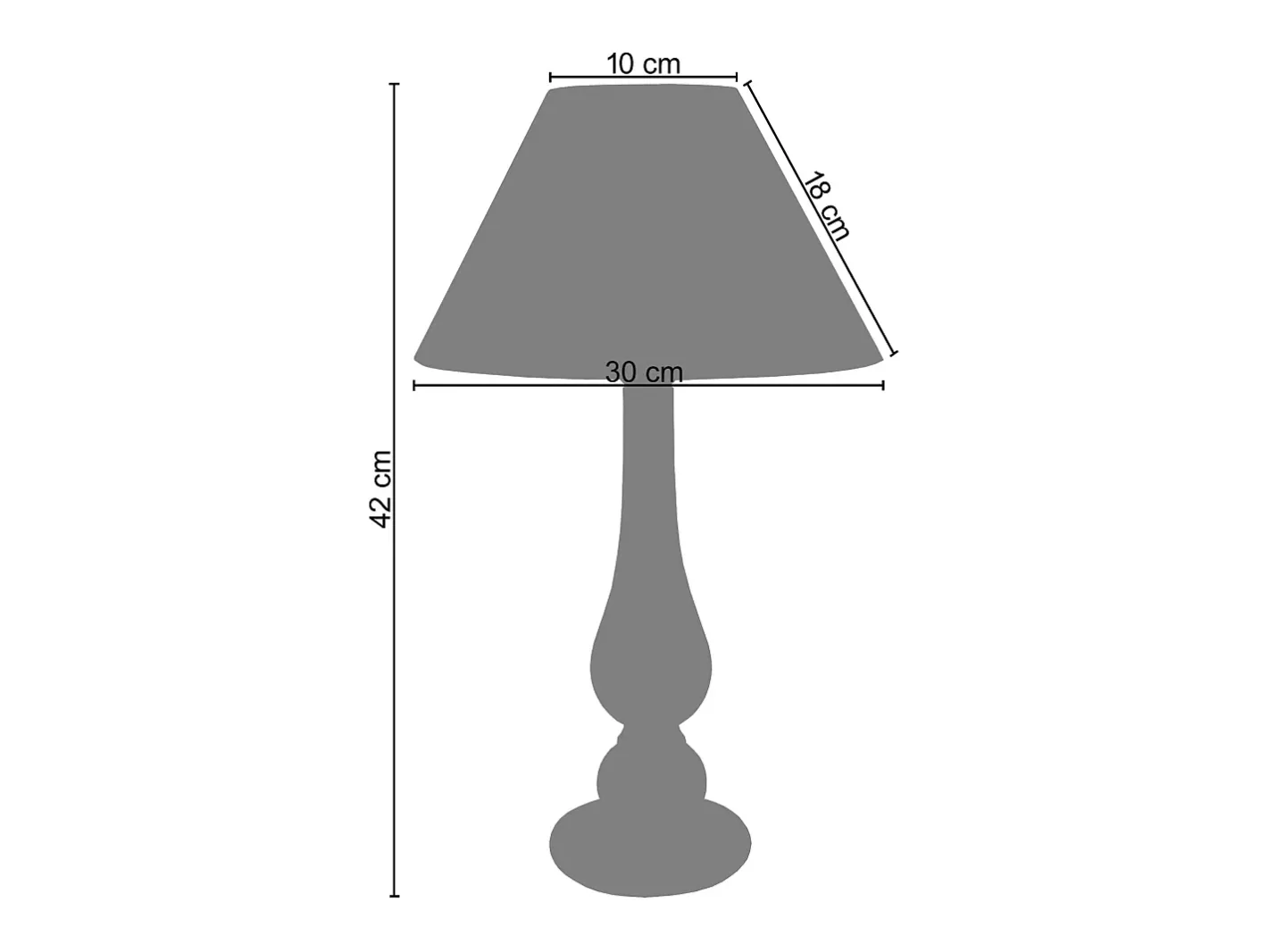 TOSEL Lámpara De Mesa-Lámpara de noche ,madera, ,A42xD30xP30cm Gris