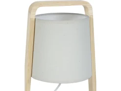 TOSEL Lámpara de noche ,madera,natural,A32,5xD19xP19 cm Blanco