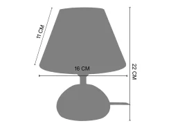 TOSEL Lámpara de noche ,madera,Blanco ,A22xD16xP16cm Blanco / Marfil Hot