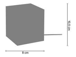 TOSEL Lámpara De Mesa-Lámpara de noche ,madera,Aluminio,A10,5xD8xP8 cm Plateado