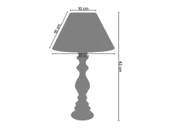 TOSEL Lámpara De Mesa-Lámpara de noche ,madera, ,A43xD30xP30cm Blanco