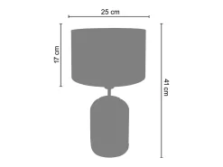 TOSEL Lámpara de noche ,madera,vidrio,natural,A41xD25xP25 cm Gris Clearance
