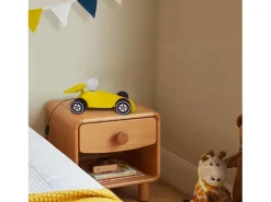 TOSEL Lámpara De Mesa-Lámpara de noche ,madera,AMARILLO,A10xD28xP22cm Amarillo claro