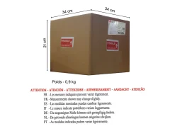 TOSEL Lámpara de noche ,madera, ,A25xD18xP18cm Blanco Outlet