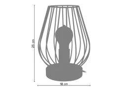 TOSEL Lámpara de noche ,madera, ,A25xD18xP18cm Blanco Outlet