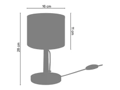 TOSEL Lámpara De Mesa-Lámpara de noche ,madera, ,A28x D16xP16cm Blanco