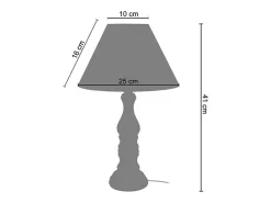 TOSEL Lámpara de noche ,madera, ,A41xD25x P 25cm Blanco Discount