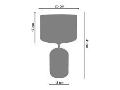 TOSEL Lámpara de noche ,madera,vidrio,natural,A41xD25xP 25cm Gris Sale