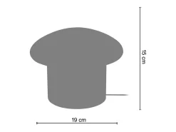 TOSEL Lámpara De Mesa-Lámpara de noche ,metal,Marrón,A15xD19xP19cm Marru00f3n