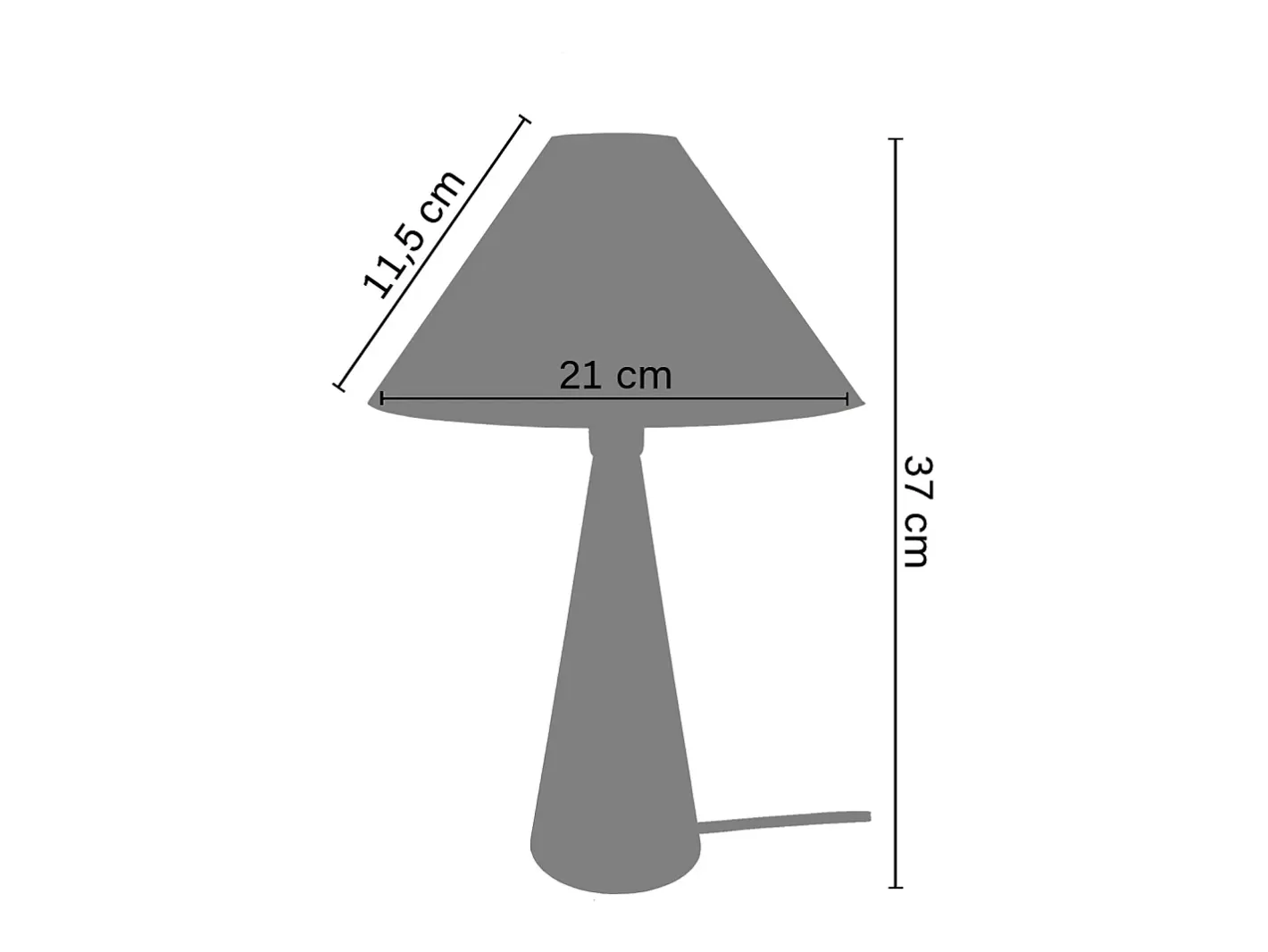 TOSEL Lámpara De Mesa-Lámpara de noche ,metal,madera,,A31xD16xP16cm Beige