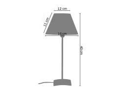 TOSEL Lámpara de noche ,metal ,Aluminio ,A31xD22xP22cm Gris Hot