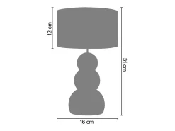 Discount TOSEL Lámpara de noche ,metal,,A31xD16xP16cm Naranja
