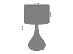 TOSEL Lámpara De Mesa-Lámpara de noche ,vidrio, ,A34x D 20xP20cm Violeta