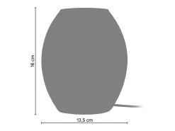 TOSEL Lámpara De Mesa-Lámpara de noche ,vidrio,Gris ,A16xD13,5xP13,5cm Gris claro
