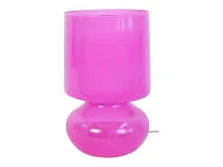 Clearance TOSEL Lámpara de noche ,vidrio, ,A24xD14xP 14cm Rosa