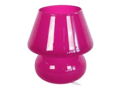 TOSEL Lámpara De Mesa-Lámpara de noche ,vidrio,Rosa ,A16,5xD15,5xP15,5cm Fucsia