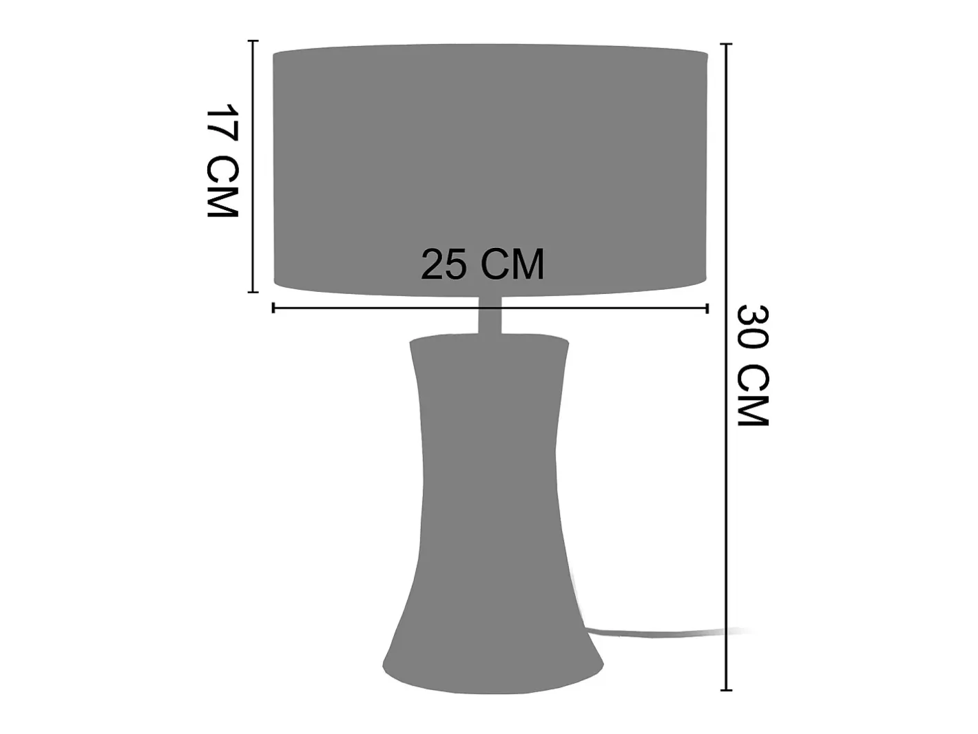 TOSEL Lámpara De Mesa-Lámpara de noche ,vidrio, ,A30xD25xP25cm Azul