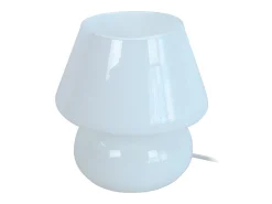 TOSEL Lámpara De Mesa-Lámpara de noche ,vidrio, ,A16,5xD 15,5xP15,5cm Blanco