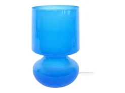 TOSEL Lámpara De Mesa-Lámpara de noche ,vidrio, ,A24xD14x P14cm Azul