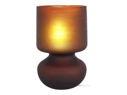 Sale TOSEL Lámpara de noche ,vidrio,Gris ,A24x D14xP14cm Marru00f3n