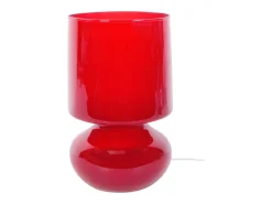 TOSEL Lámpara De Mesa-Lámpara de noche ,vidrio,,A24xD14xP14cm Rojo