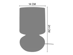 TOSEL Lámpara De Mesa-Lámpara de noche ,vidrio,,A24xD14xP14cm Rojo