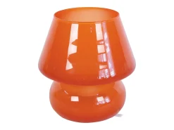 TOSEL Lámpara De Mesa-Lámpara de noche ,vidrio,,A16,5xD15,5xP15,5cm Naranja