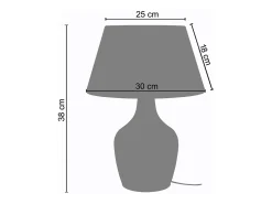 Clearance TOSEL Lámpara de noche ,vidrio, ,A36xD30xP30cm Violeta