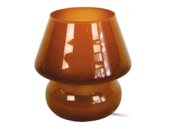 TOSEL Lámpara De Mesa-Lámpara de noche ,vidrio,Marrón,A16,5xD15,5xP15,5cm Marru00f3n
