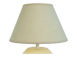 TOSEL Lámpara De Mesa-Lámpara de noche ,vidrio,AMARILLO, A 48xD35xP35cm Amarillo claro