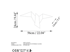 Menzzo Aplique Para Pared-Lámpara de pared - Black Negro