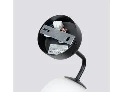 Sollux Lighting Aplique Para Pared-Lámpara De Pared Astral Minimalista De Acero/Vidrio - 1 Fuentes Luminosas - L.10 X A.21 Cm - /Blanco Negro