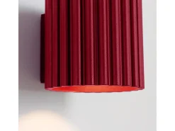 Sollux Lighting Lámpara De Pared Aura Minimalista De Aluminio - 1 Fuentes Luminosas - L.10 X A.10 Cm - Borgoña Rojo Discount