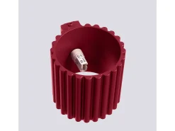 Sollux Lighting Lámpara De Pared Aura Minimalista De Aluminio - 1 Fuentes Luminosas - L.10 X A.10 Cm - Borgoña Rojo Discount