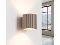 Sollux Lighting Aplique Para Pared-Lámpara De Pared Aura Minimalista De Aluminio - 1 Fuentes Luminosas - L.10 X A.10 Cm - Pardo Gris