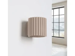 Sollux Lighting Aplique Para Pared-Lámpara De Pared Aura Minimalista De Aluminio - 1 Fuentes Luminosas - L.10 X A.10 Cm - Pardo Gris