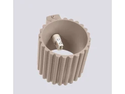 Sollux Lighting Aplique Para Pared-Lámpara De Pared Aura Minimalista De Aluminio - 1 Fuentes Luminosas - L.10 X A.10 Cm - Pardo Gris