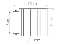 Sollux Lighting Lámpara De Pared Aura Minimalista De Aluminio - 1 Fuentes Luminosas - L.10 X A.10 Cm - Oliva Verde