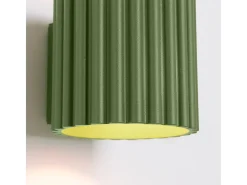 Sollux Lighting Lámpara De Pared Aura Minimalista De Aluminio - 1 Fuentes Luminosas - L.10 X A.10 Cm - Oliva Verde