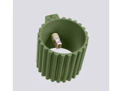 Sollux Lighting Lámpara De Pared Aura Minimalista De Aluminio - 1 Fuentes Luminosas - L.10 X A.10 Cm - Oliva Verde