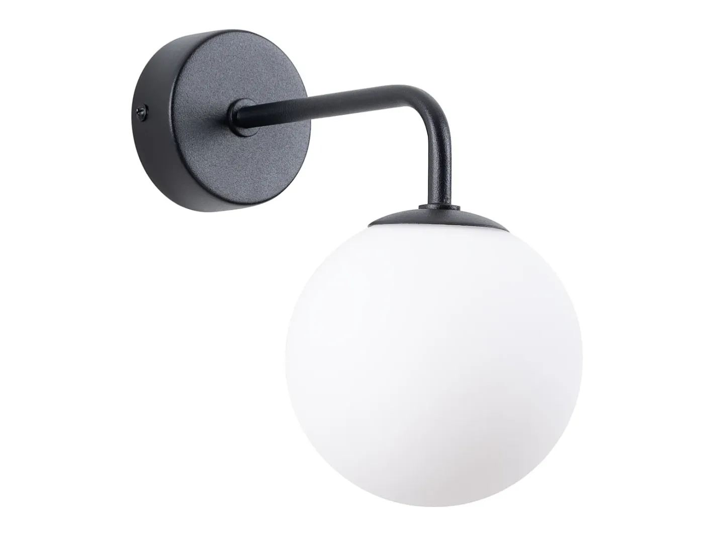 Sollux Lighting Aplique Para Pared-Lámpara de pared Bealy minimalista de acero/vidrio - 1 fuentes luminosas 3000K - L.10 x A.21 cm - /blanco Negro
