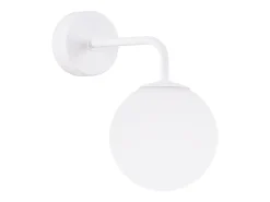 Sale Sollux Lighting Lámpara de pared Bealy minimalista de acero/vidrio - 1 fuentes luminosas 4000K - L.10 x A.21 cm - Blanco