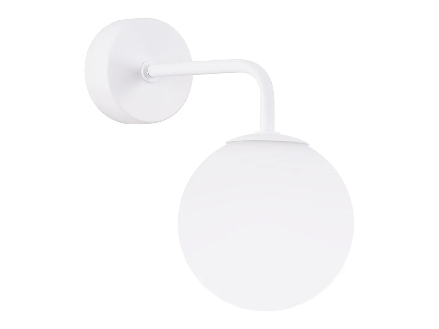 Sollux Lighting Aplique Para Pared-Lámpara de pared Bealy minimalista de acero/vidrio - 1 fuentes luminosas 3000K - L.10 x A.21 cm - Blanco