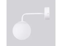 Sollux Lighting Aplique Para Pared-Lámpara de pared Bealy minimalista de acero/vidrio - 1 fuentes luminosas 3000K - L.10 x A.21 cm - Blanco