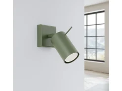 Sollux Lighting Lámpara de pared Briix moderno de acero - 1 fuentes luminosas 3000K - L.8 x A.8 cm - oliva Verde