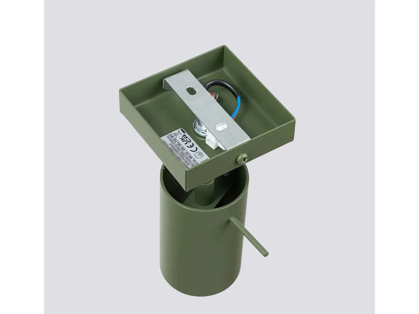 Sollux Lighting Lámpara de pared Briix moderno de acero - 1 fuentes luminosas 3000K - L.8 x A.8 cm - oliva Verde