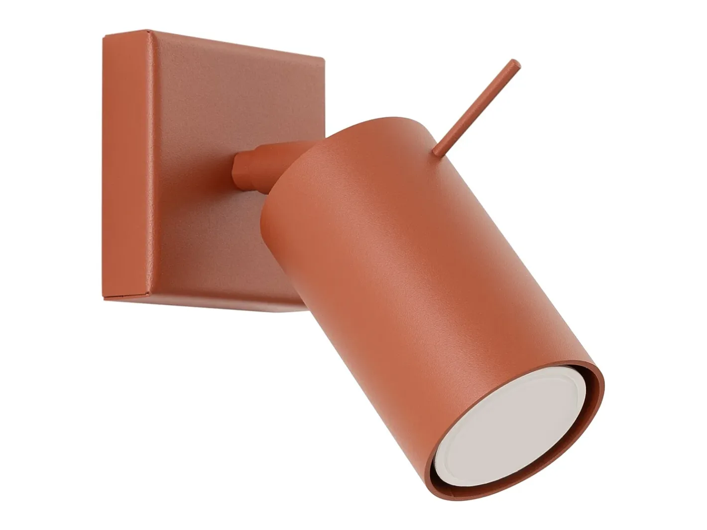 Sollux Lighting Aplique Para Pared-Lámpara de pared Briix moderno de acero - 1 fuentes luminosas 4000K - L.8 x A.8 cm - ocre Rojo